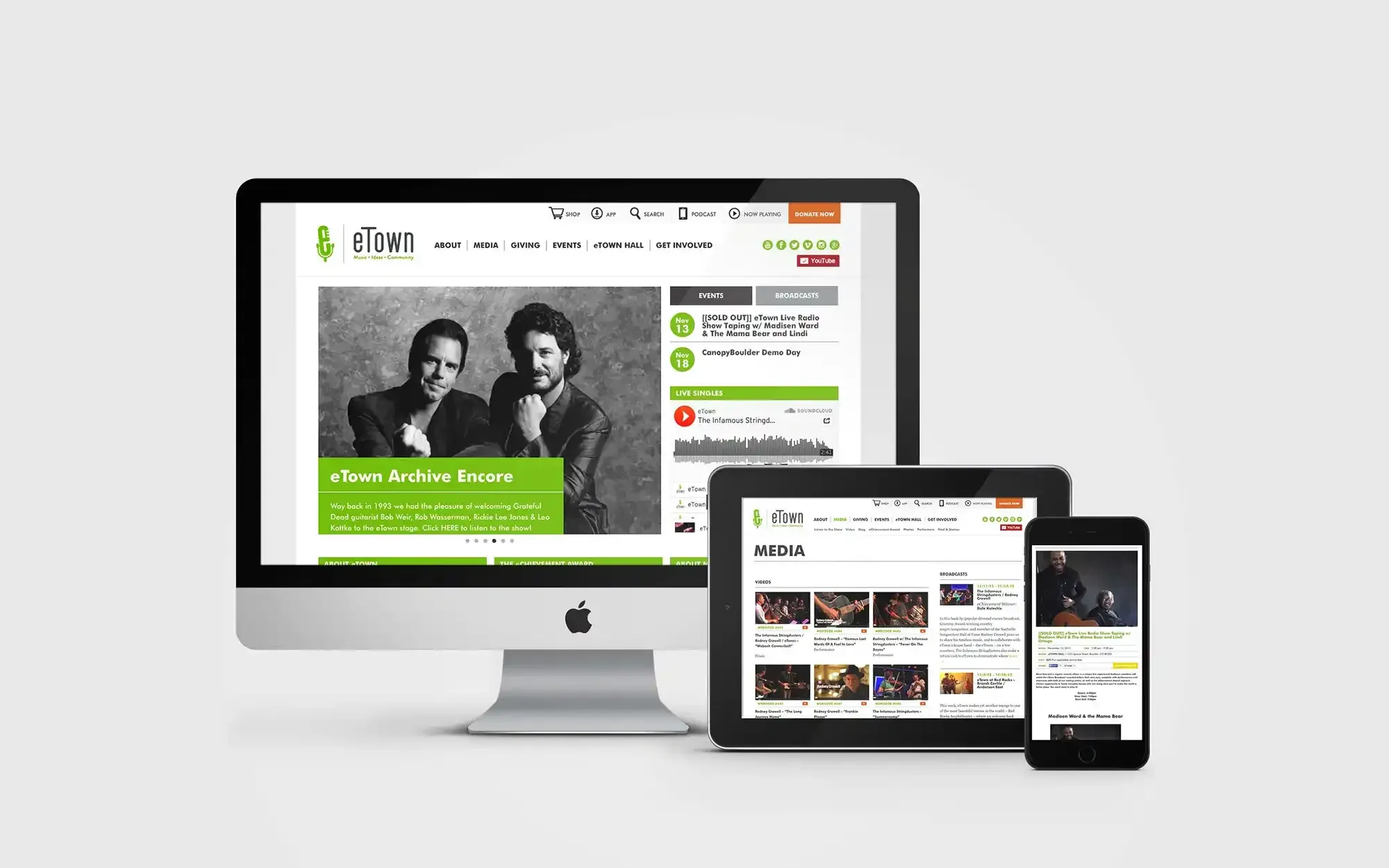E Town Website by Anthem Branding