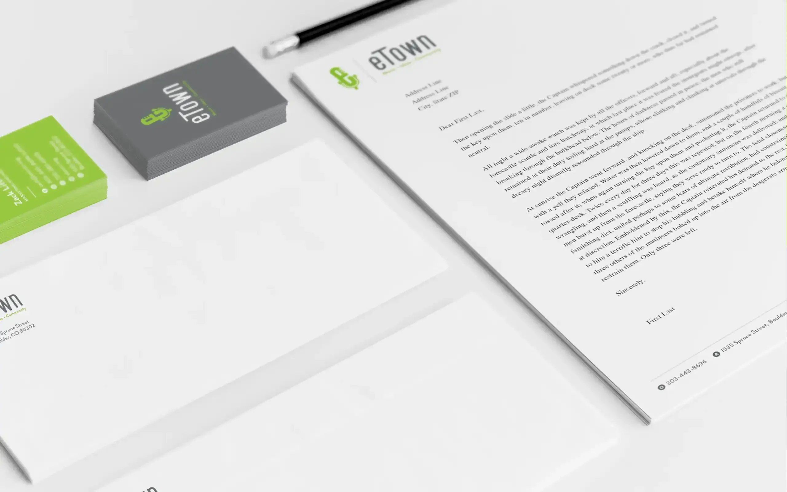 E Town Stationery by Anthem Branding