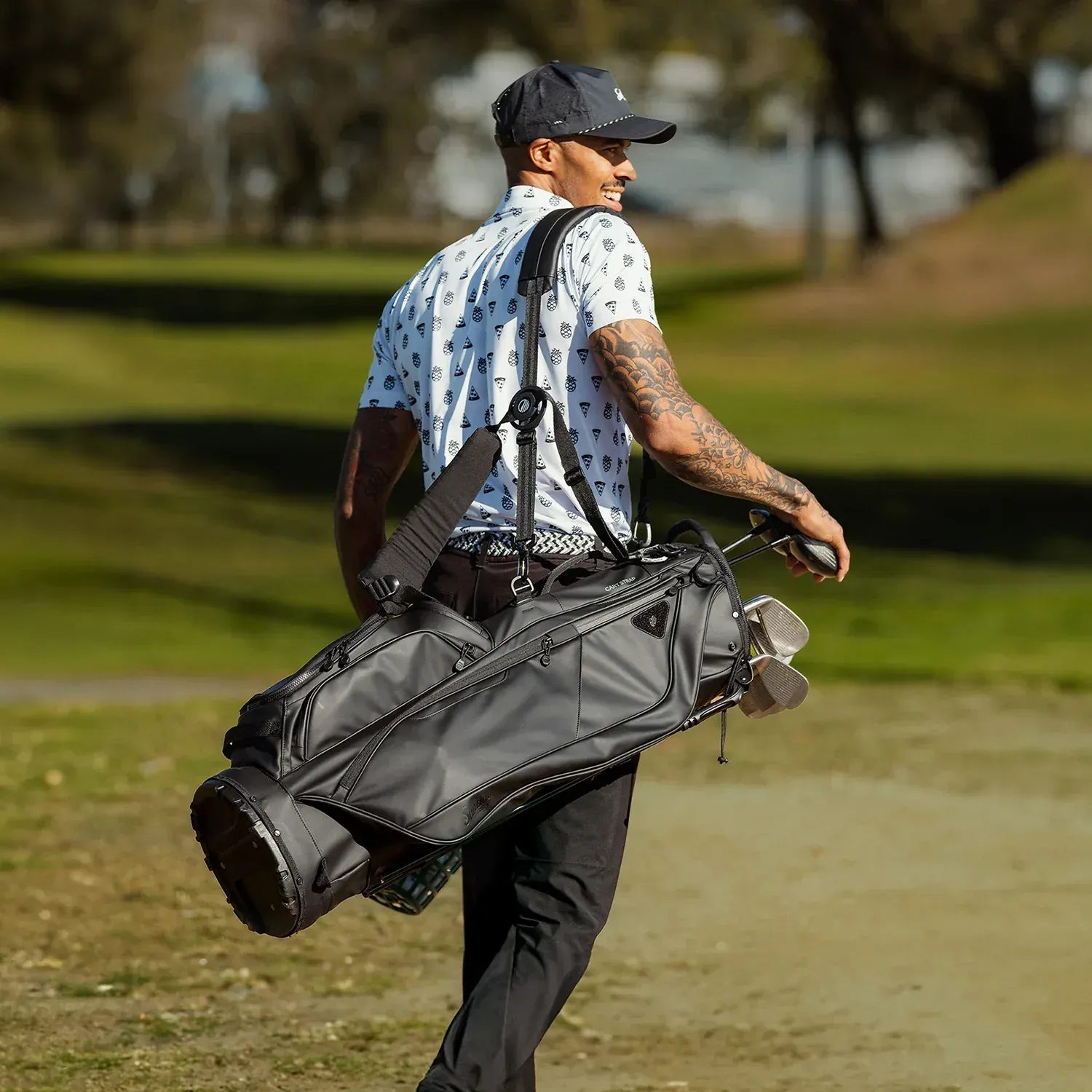 Leather golf bags by anthem branding