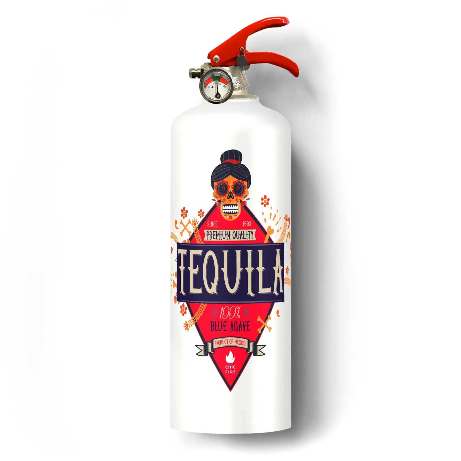 Fire extinguisher custom painted by anthem branding