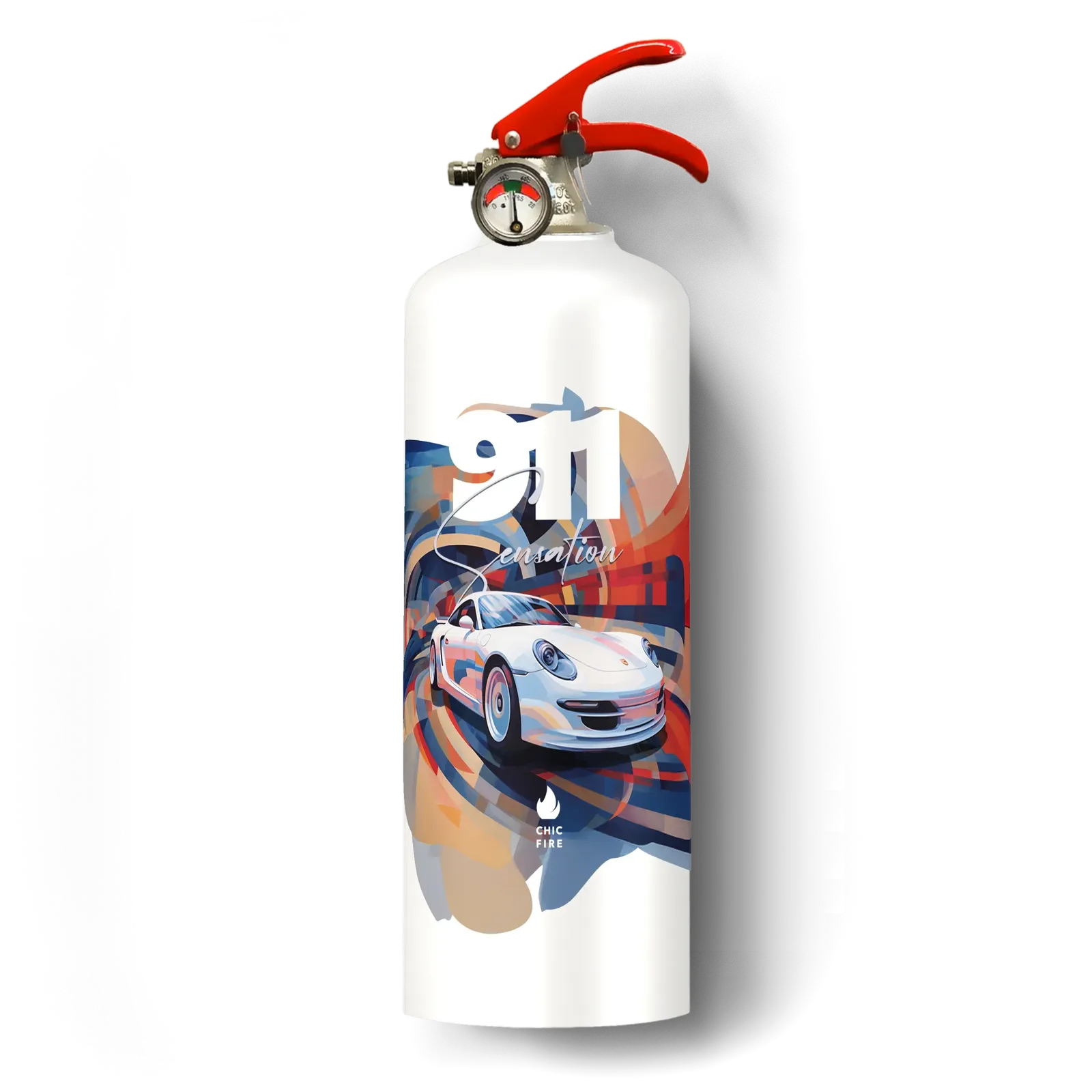 Custom fire extinguisher painted by anthem branding