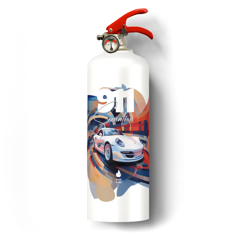 Custom fire extinguisher painted by anthem branding