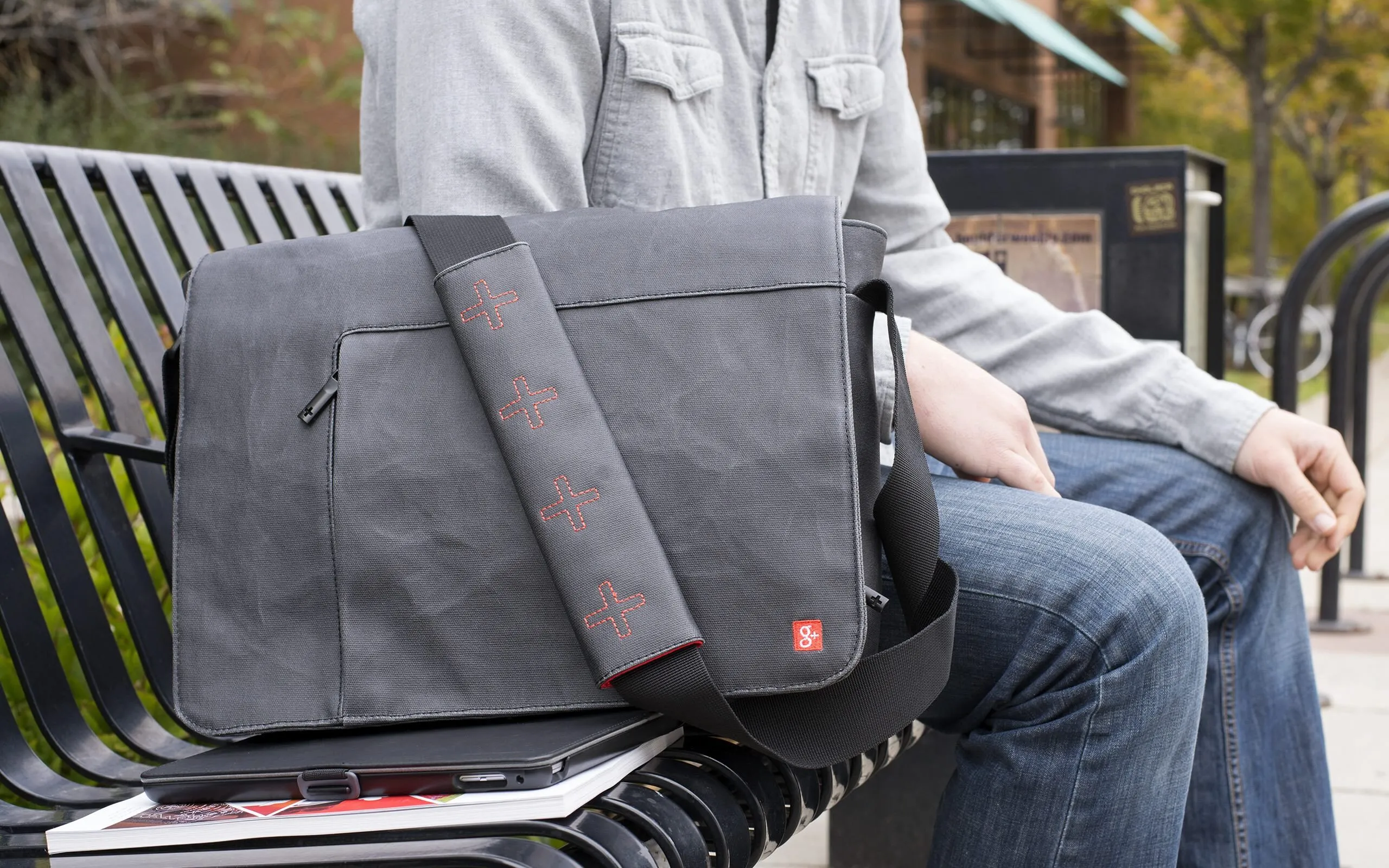 Messenger bag lifestyle by anthem branding
