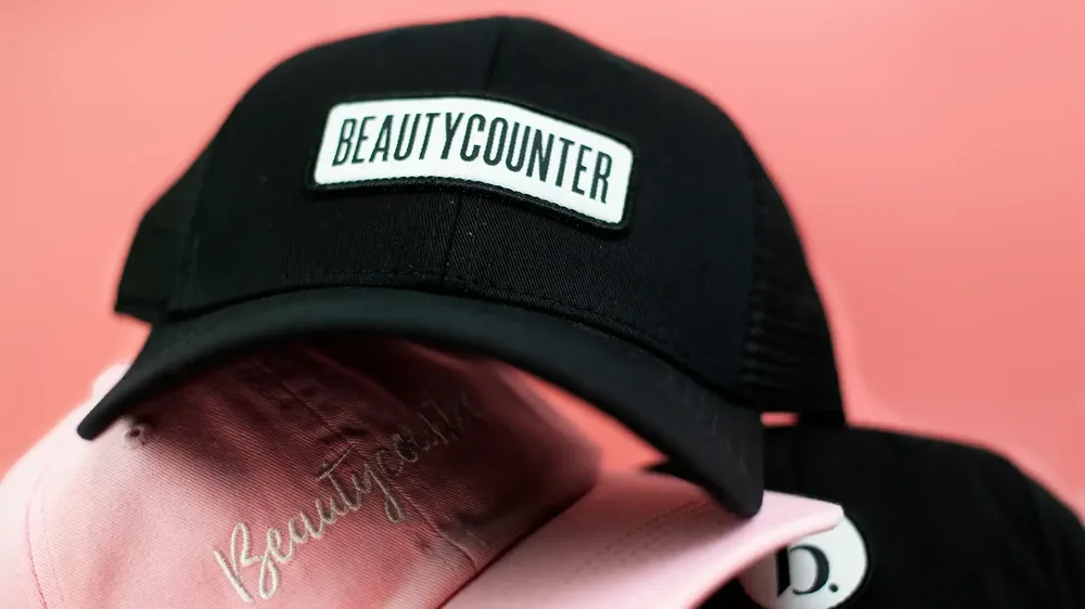 Beautycounter Custom Hats Stacked by Anthem Branding