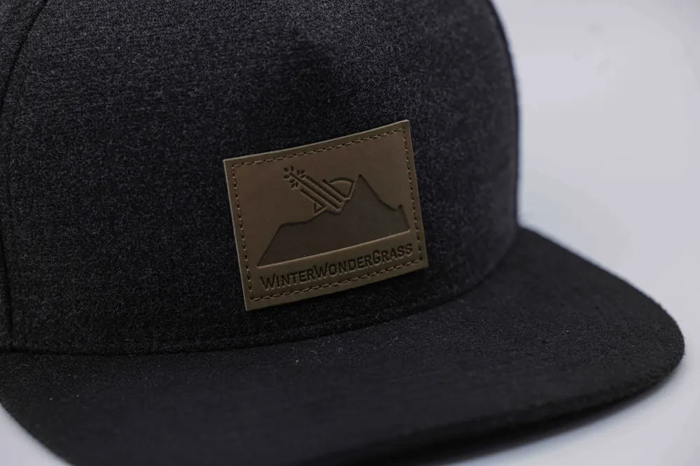 Winter wondergrass faux leather patch debossed detail anthem branding
