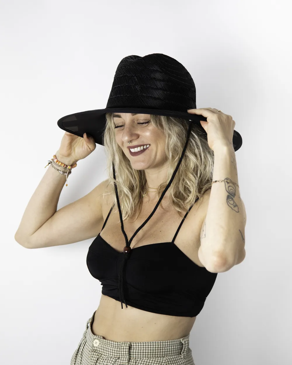 Straw hats black anthem branding lifestyle 1