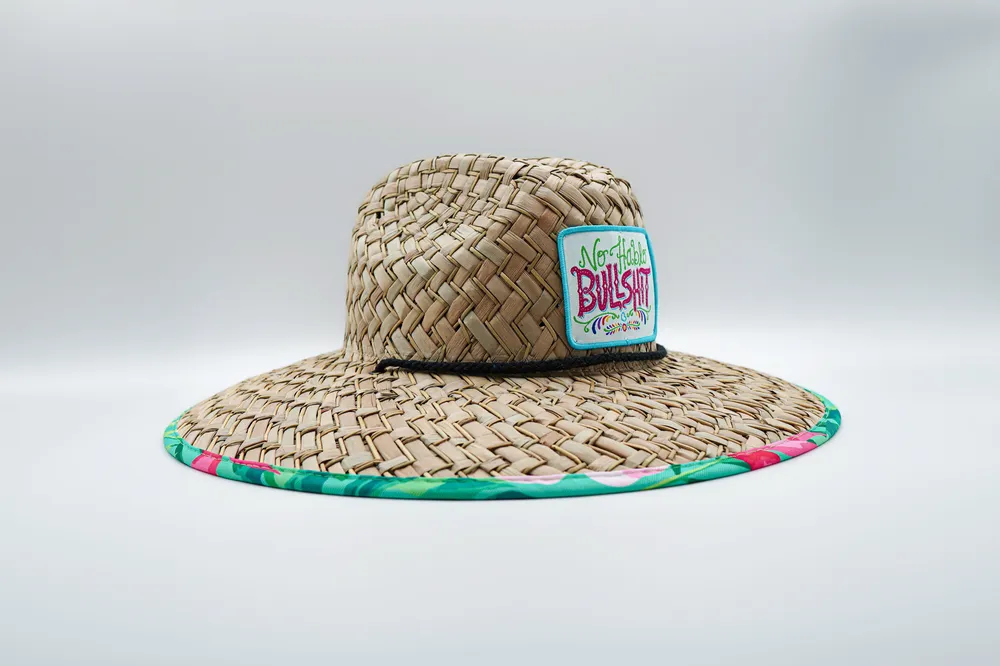 Straw hats womens no hablo bullshit anthem branding 3