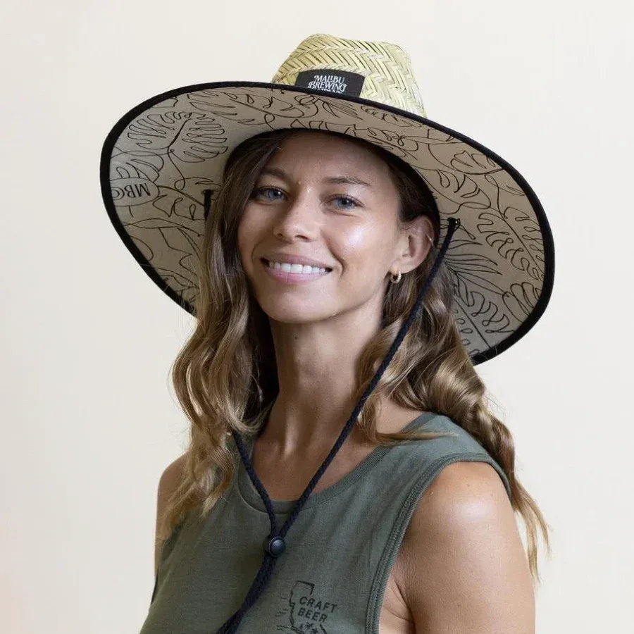 Malibu brewing custom straw hat
