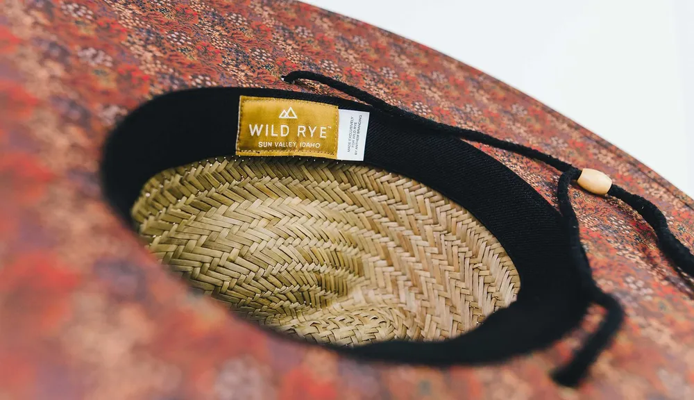 Wild Rye Straw Hat Side Interior Label by Anthem Branding