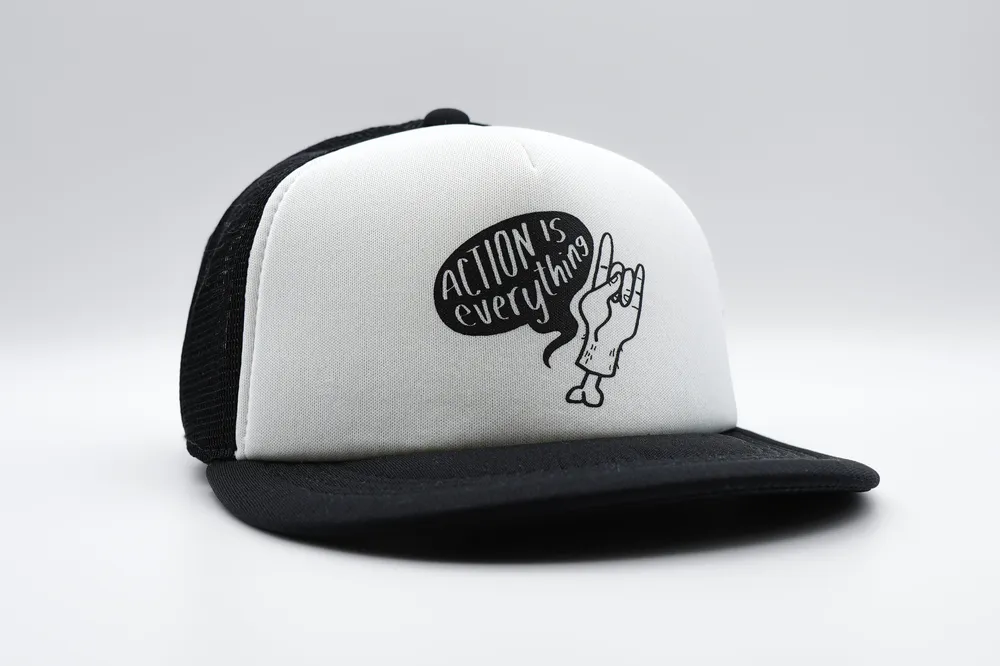 Trucker hats foam rock shox anthem branding 3