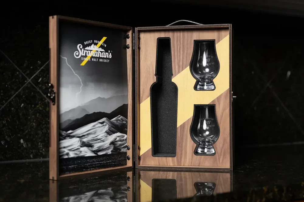 Custom wood boxes group sales anthem branding