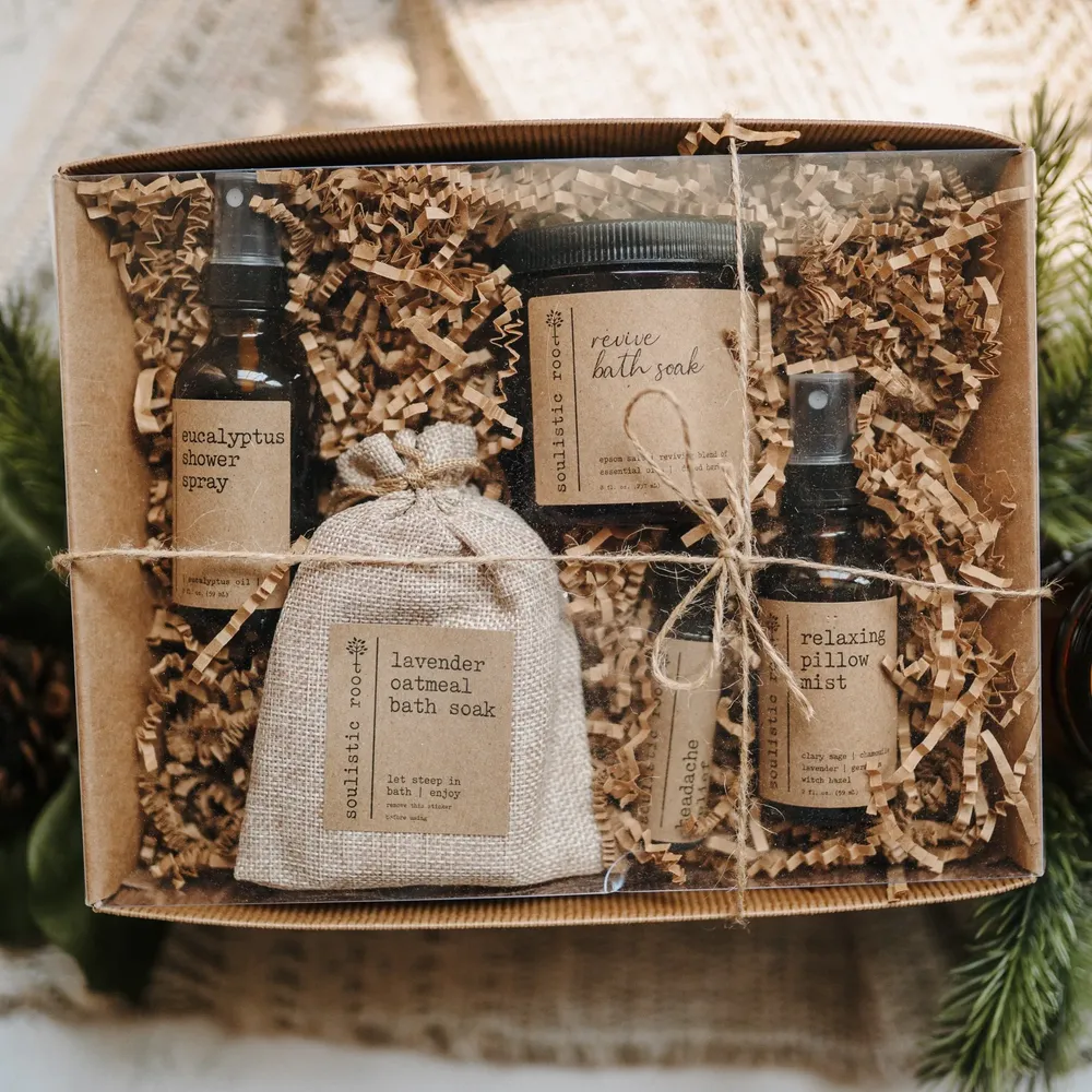 Custom spa gift set anthem branding