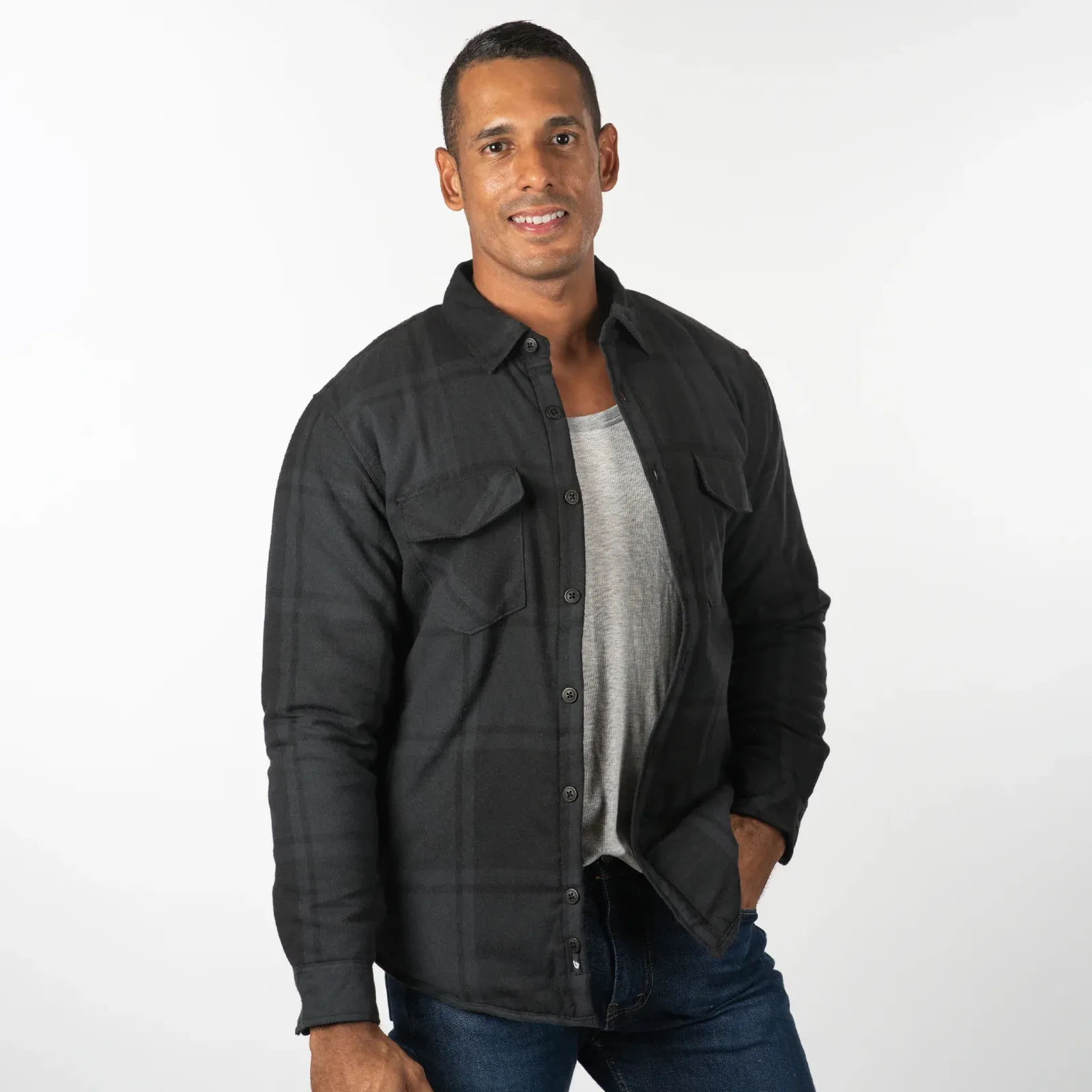 Burnside ironwood quilted flannel jacket by anthem branding