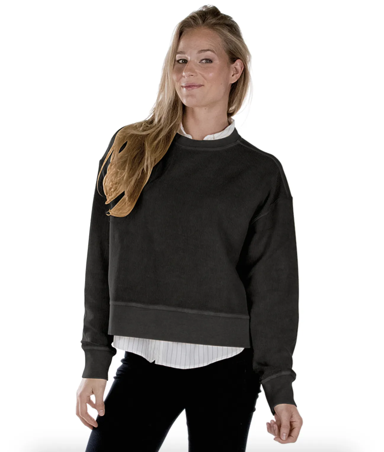 Charles river crop sweatshirt group sales anthem branding