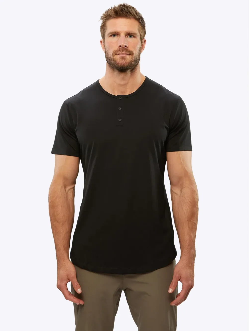 Cuts AO Henley Curve Hem by anthem branding