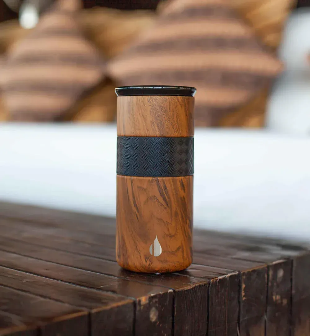 Elemental Artisan 16oz Tumbler Teak Wood Corporate Sales By Anthem Branding