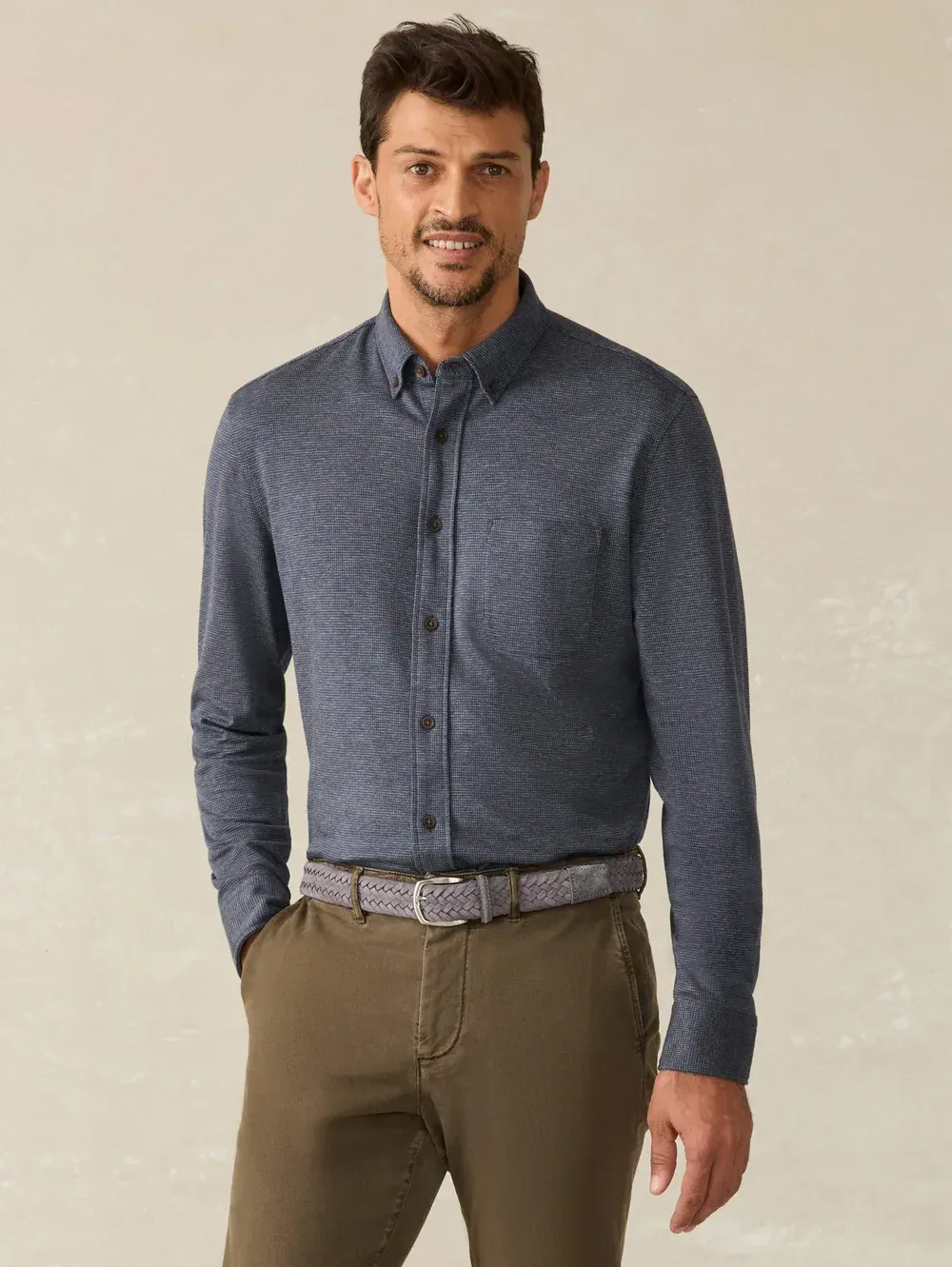 Faherty Coastline Knit Twilight Houndstooth Check Corporate Sales By Anthem branding
