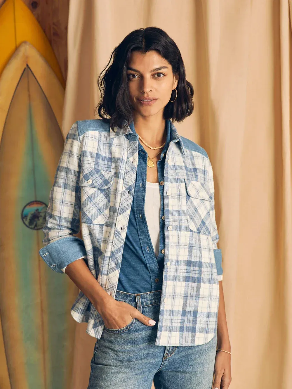 Faherty Daly Shirt Misty Plaid sales by anthem branding 11