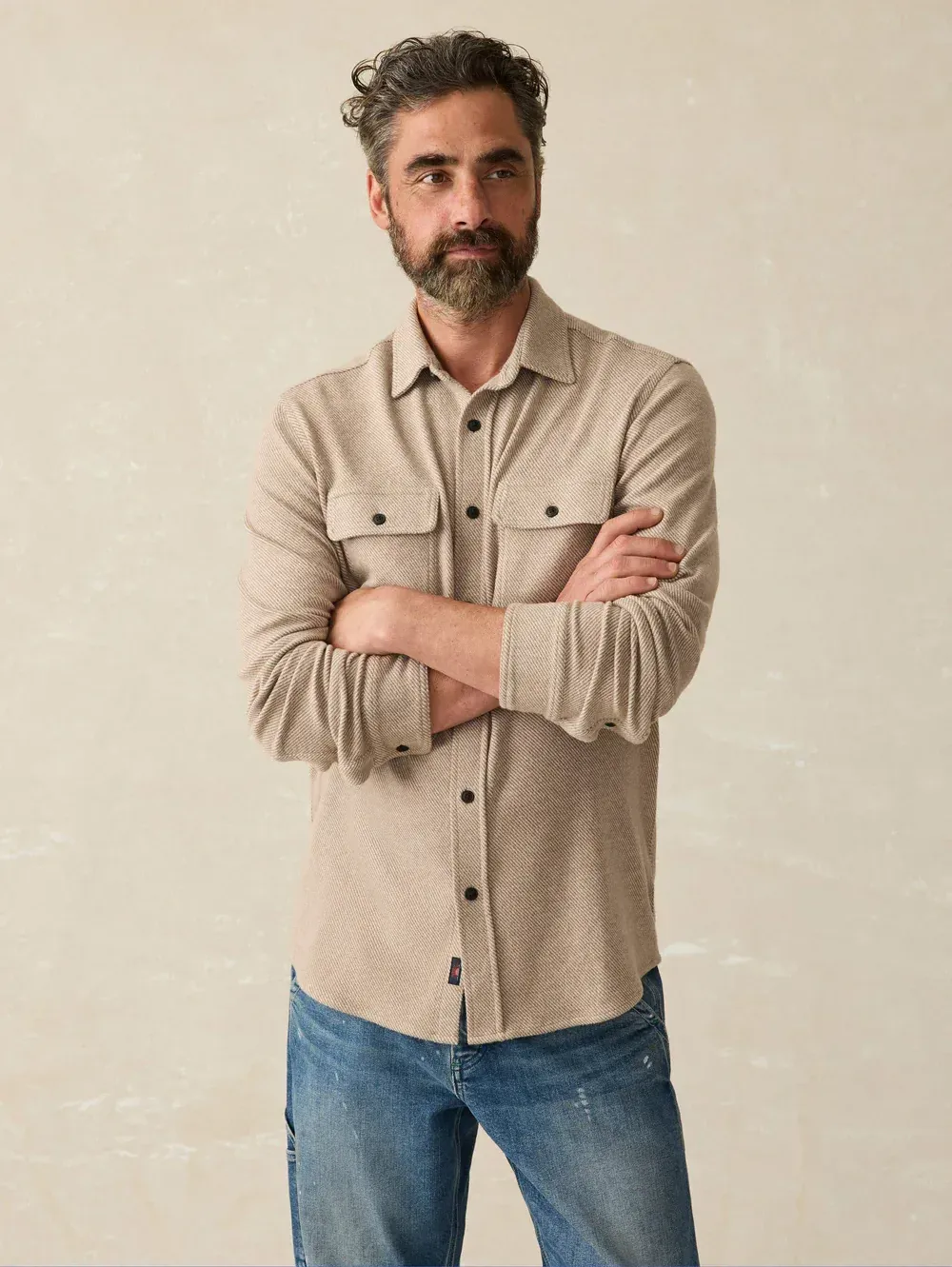 Faherty Legend Sweater Shirt timber twill corporate sales by anthem branding 15