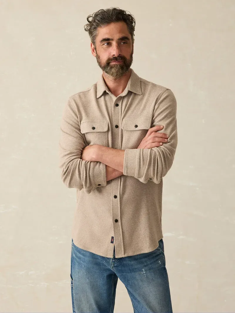 Faherty Legend Sweater Shirt timber twill corporate sales by anthem branding 15
