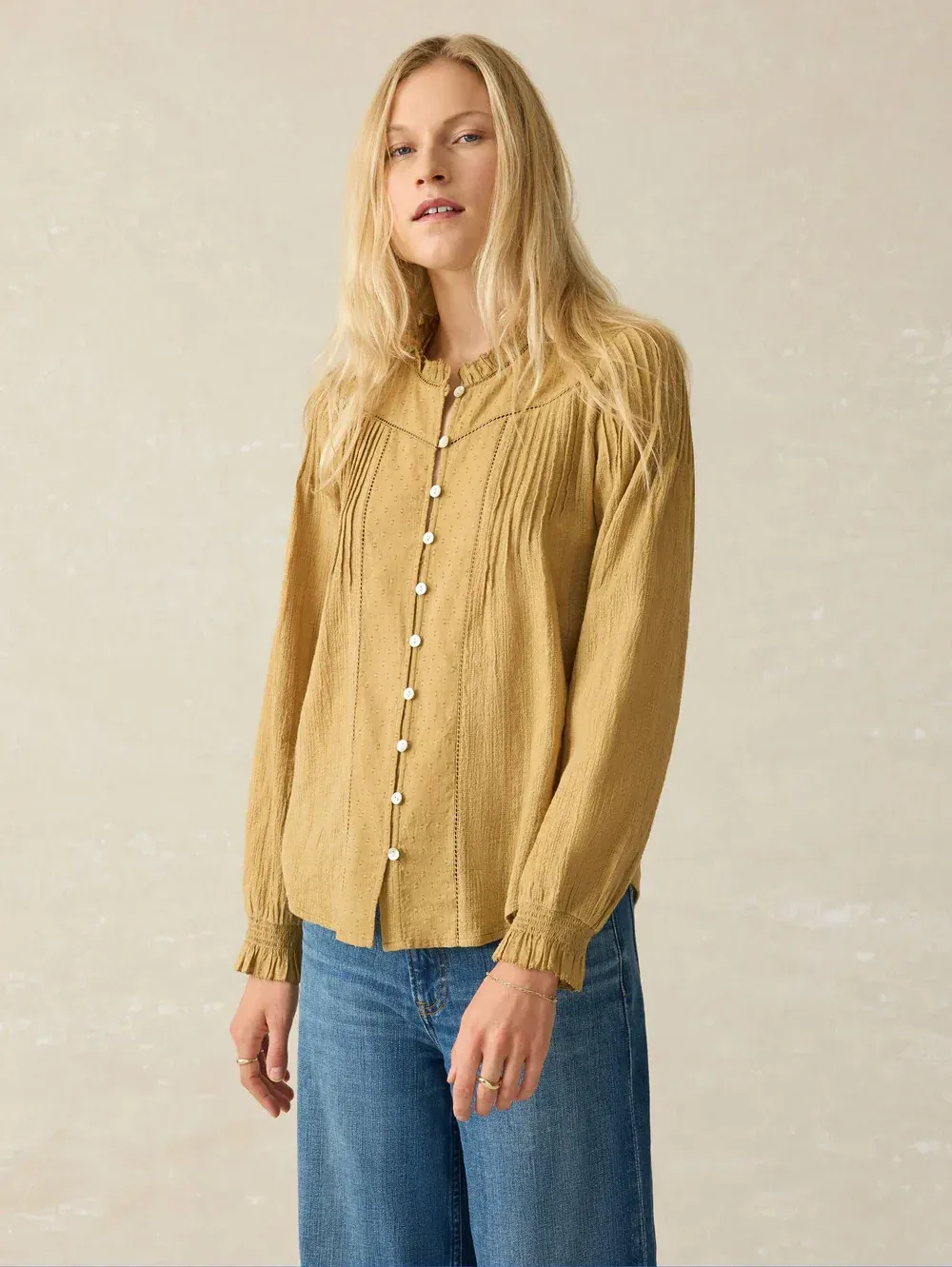Faherty Lily Blouse Antique Bronze corporate sales by anthem branding 11