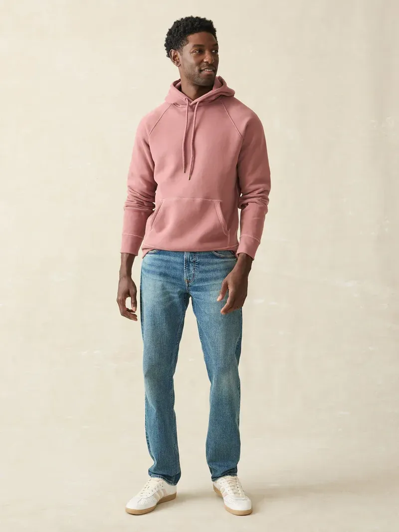 Faherty High Standard Fleece Hoodie Cocoa Mauve corporate sales by anthem branding