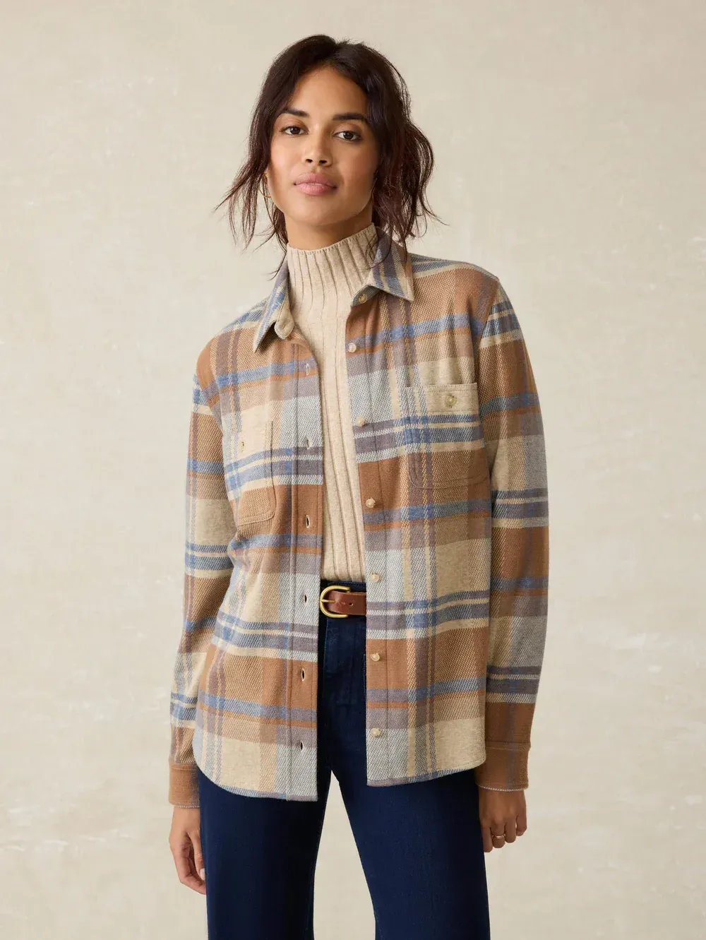 Faherty Legend Sweater Shirt Rockland Plaid corporate sales by anthem branding 11