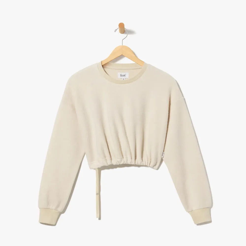 Feat womens blanket blend cropped crewneck by anthem branding 1