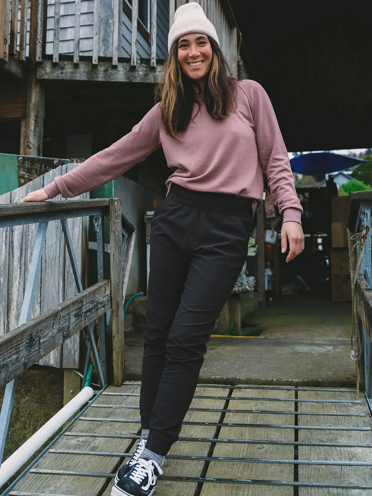Free fly womens fleece crew sweatshirt by anthem branding
