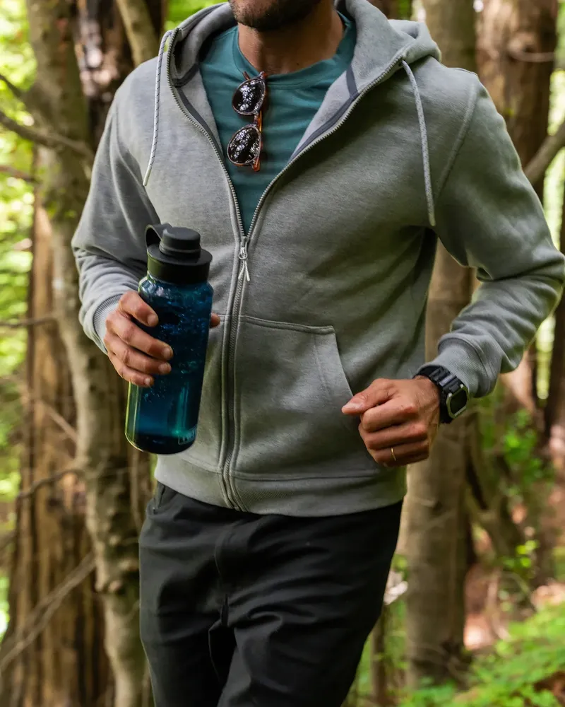 Mens free fly bamboo fleece full zip hoodie by anthem branding