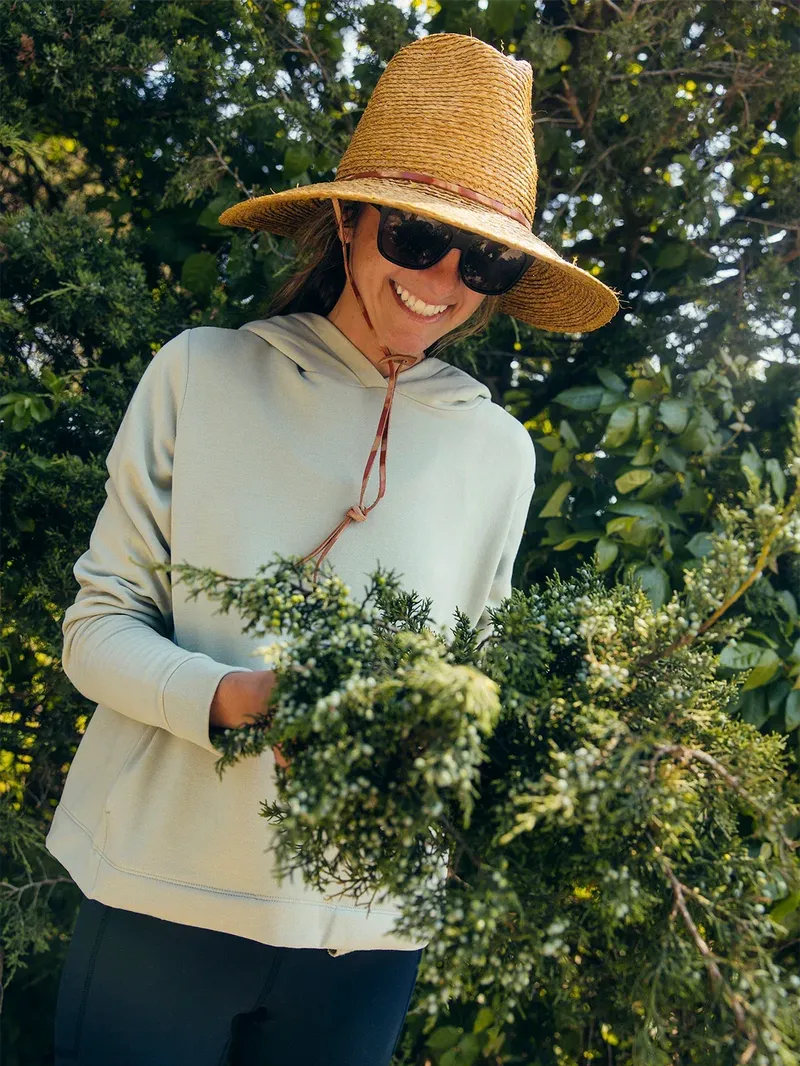 Womens free fly fleece cropped hoodie