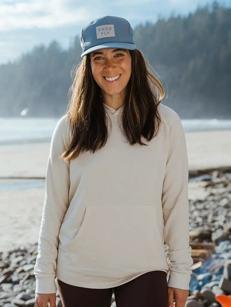 Womens free fly fleece hoodie by anthem branding