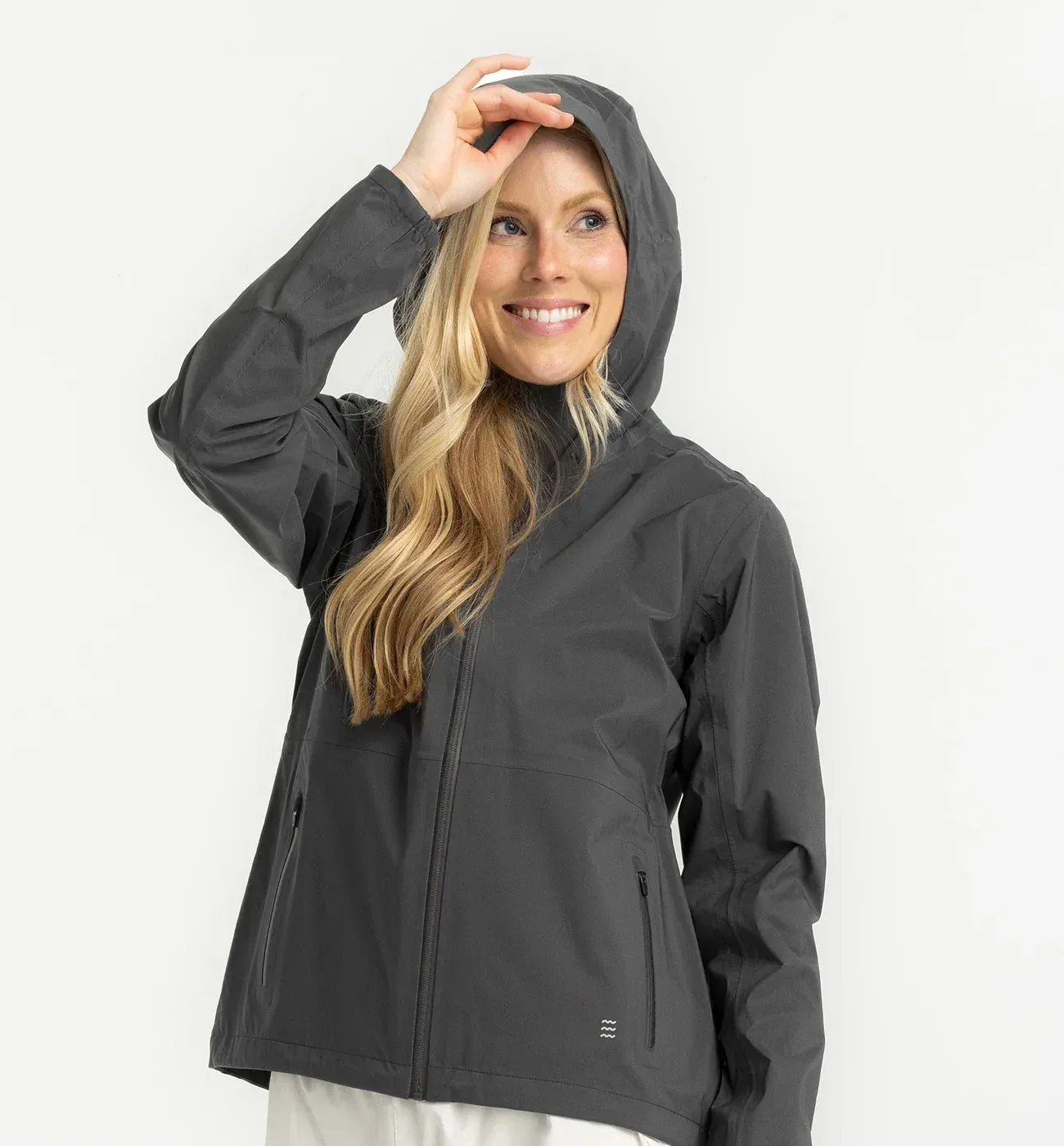 Free fly Cloudshield Rain Jacket womens corportate sales by anthem branding