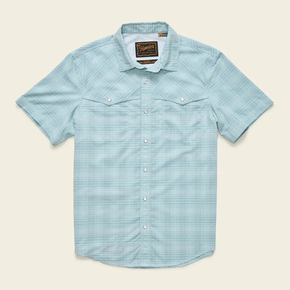 Howler bros Open Country Tech Shirt coopers plaid by anthem branding