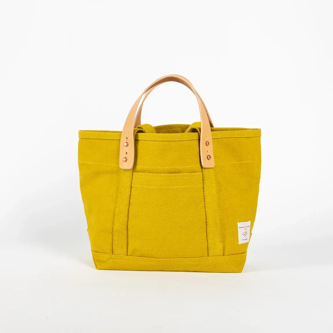 Immodest cotton lunch tote bag chartreuse by anthem branding 1