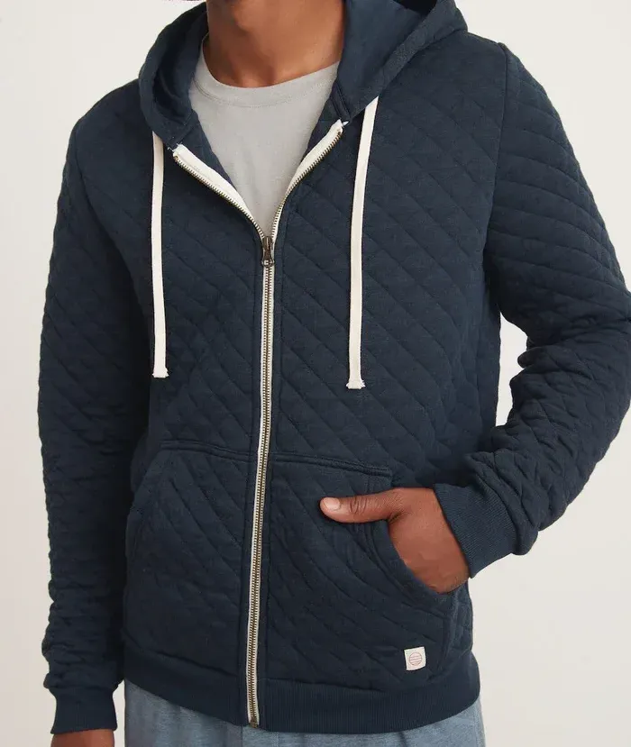 Marine layer hoodie Corbet Quilted corporate sales by anthem branding