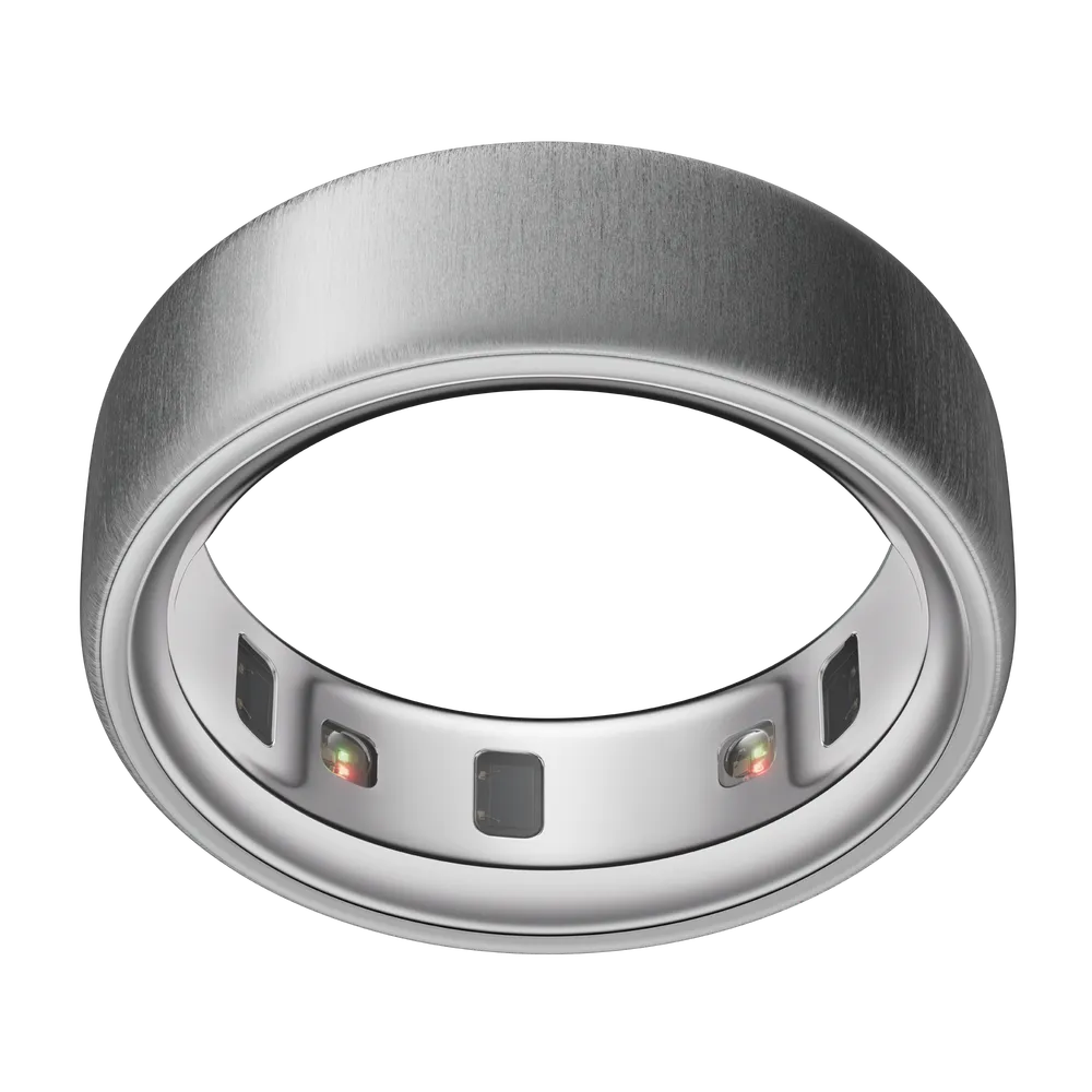 Oura Ring 4 brushed silver by anthem branding