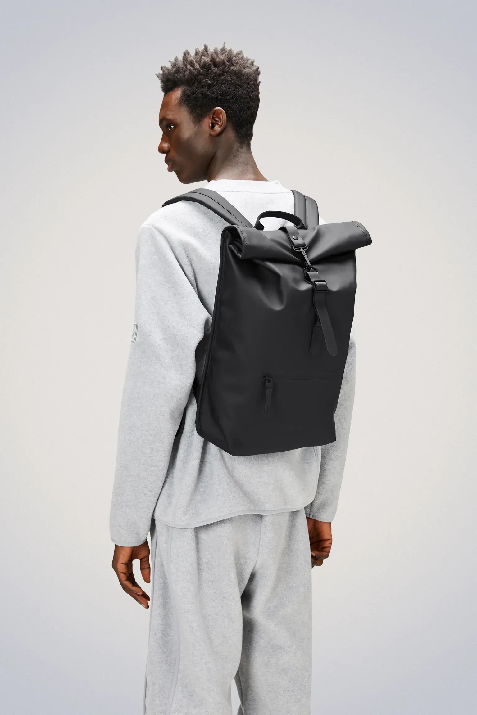 Rains Rolltop Rucksack group sales by anthem branding