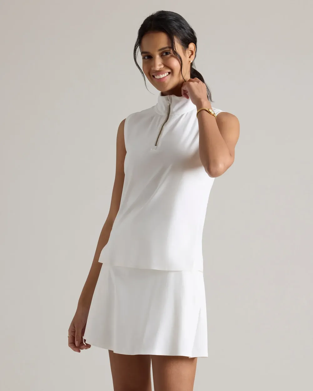 Rhone womens Course to Court Sleeveless Zip Mock by anthem branding