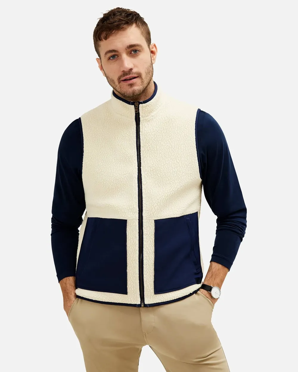 Rhone mens sherpa fleece vest by anthem branding