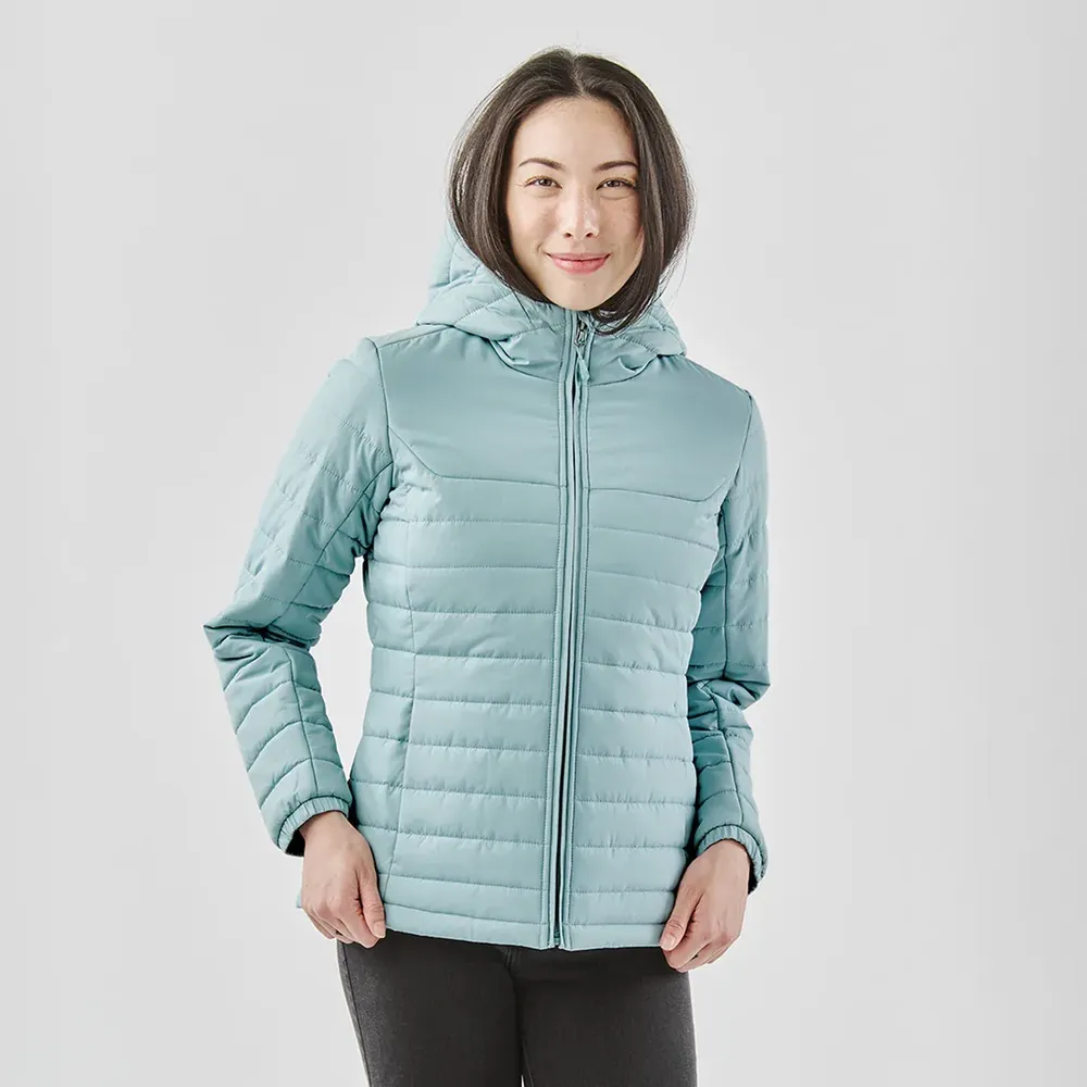 Womens Nautilus Quilted Hoody corporate sales by anthem branding