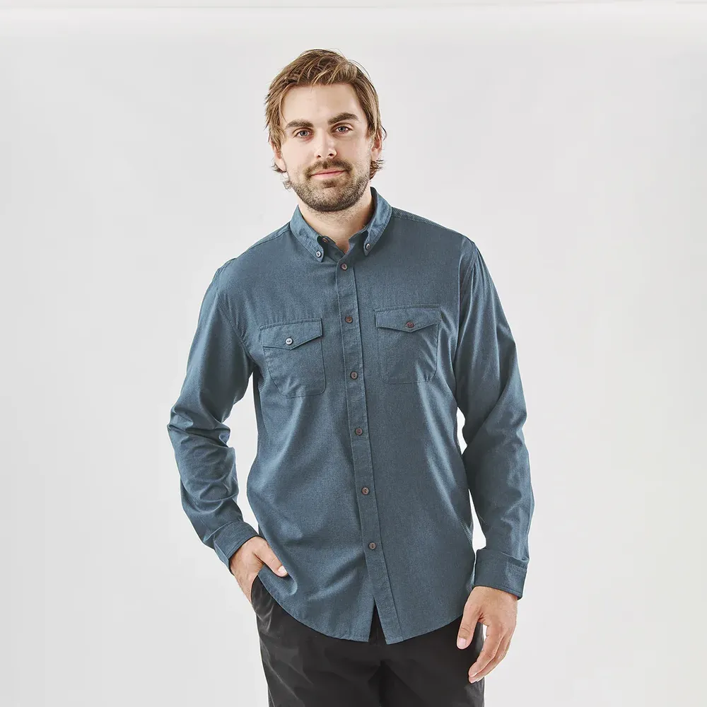 Mens Azores Quick Dry LS Shirt corporate sales by anthem branding