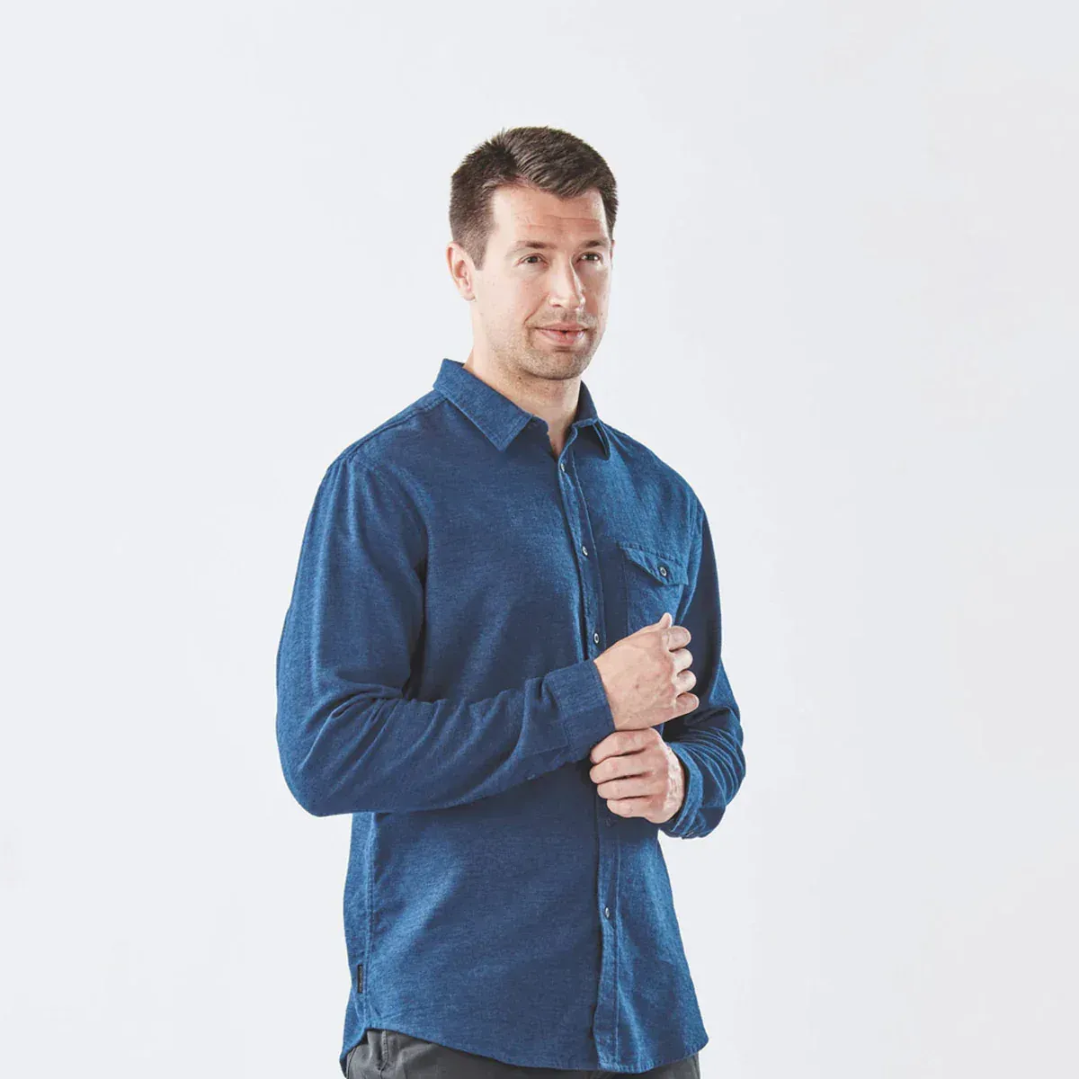 Mens Dockyard LS Twill corporate sales by anthem branding