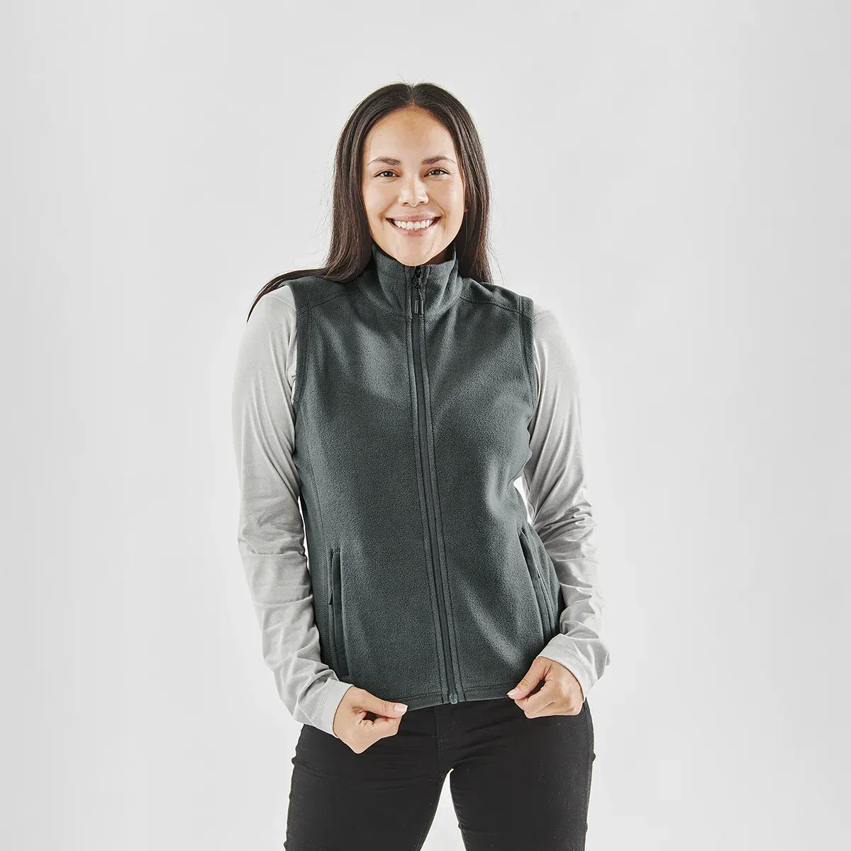 Womens Montauk Fleece Vest corporate sales by anthem branding