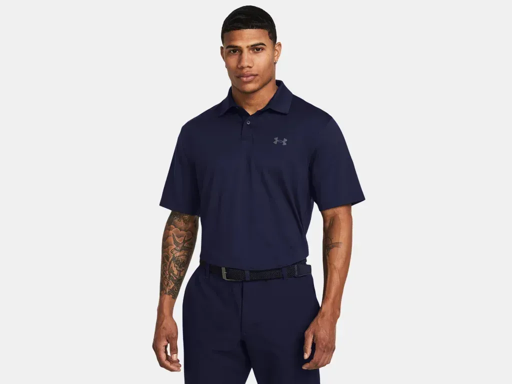 Custom under armour tee to green polo corporate sales by anthem branding