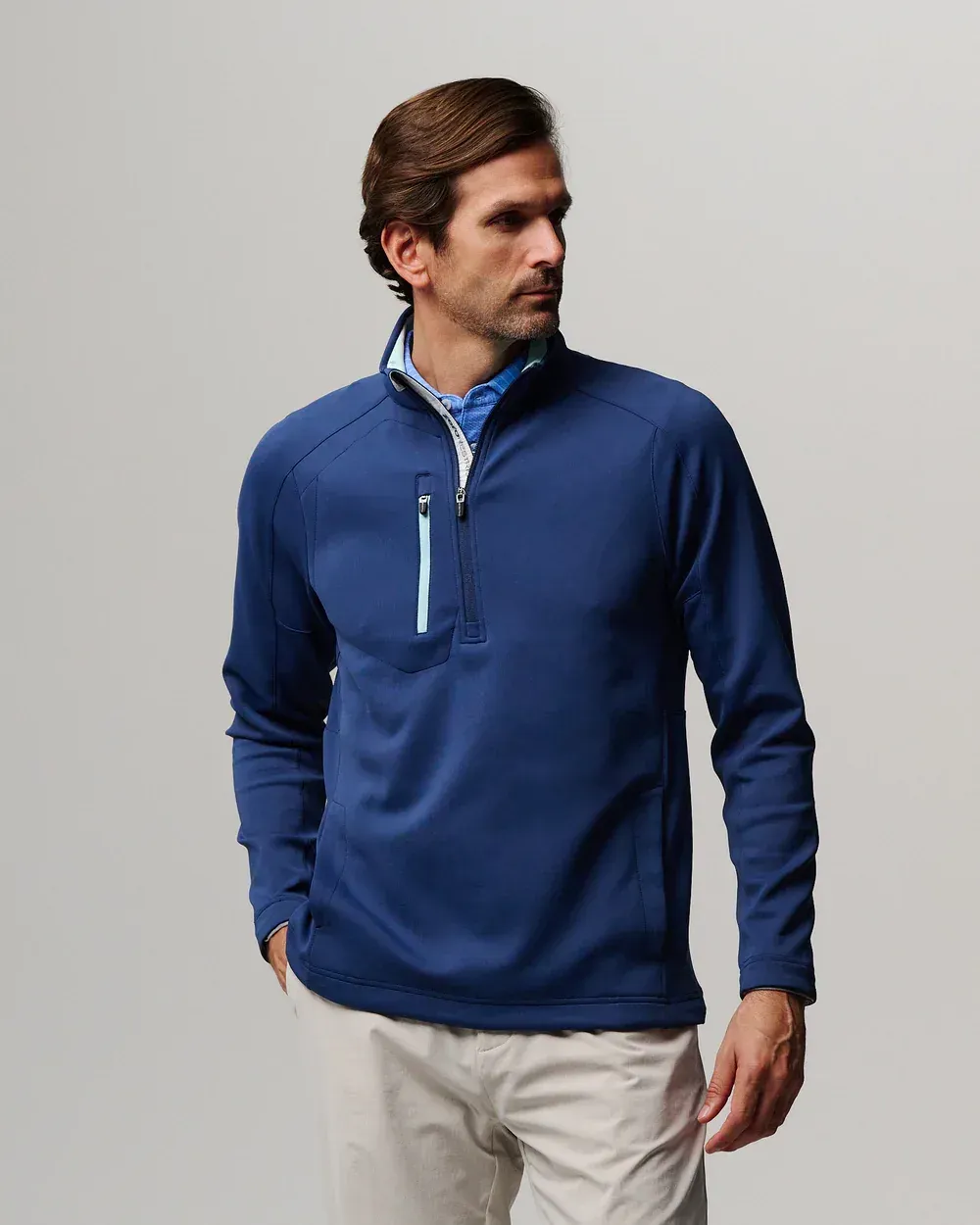 Zero restriction mens quarter zip