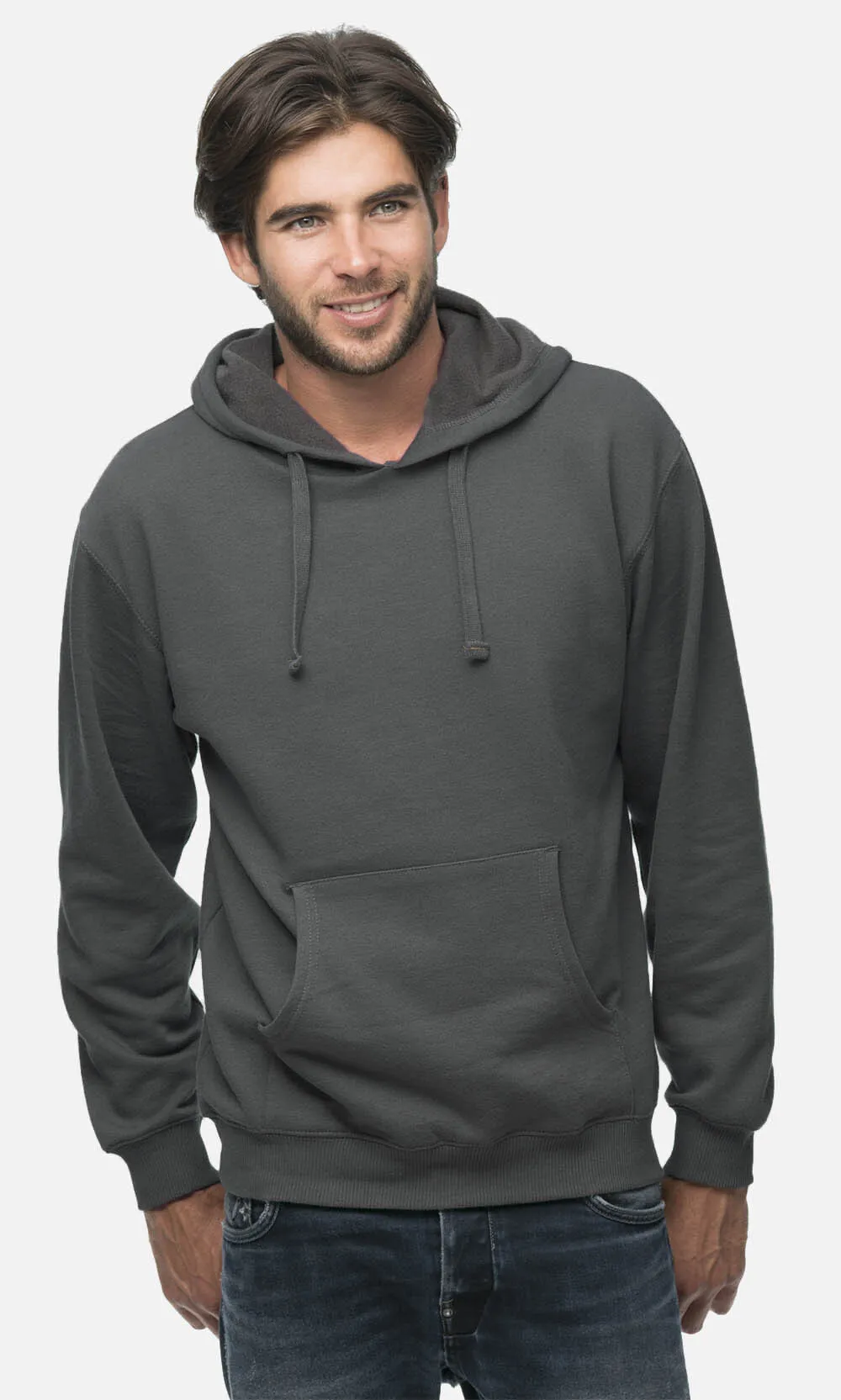 Econscious heathered fleece pullover hoodie by anthem branding