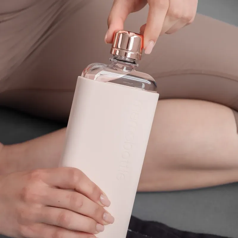 Memobottle SLIM silicone sleeve pale coral by anthem branding