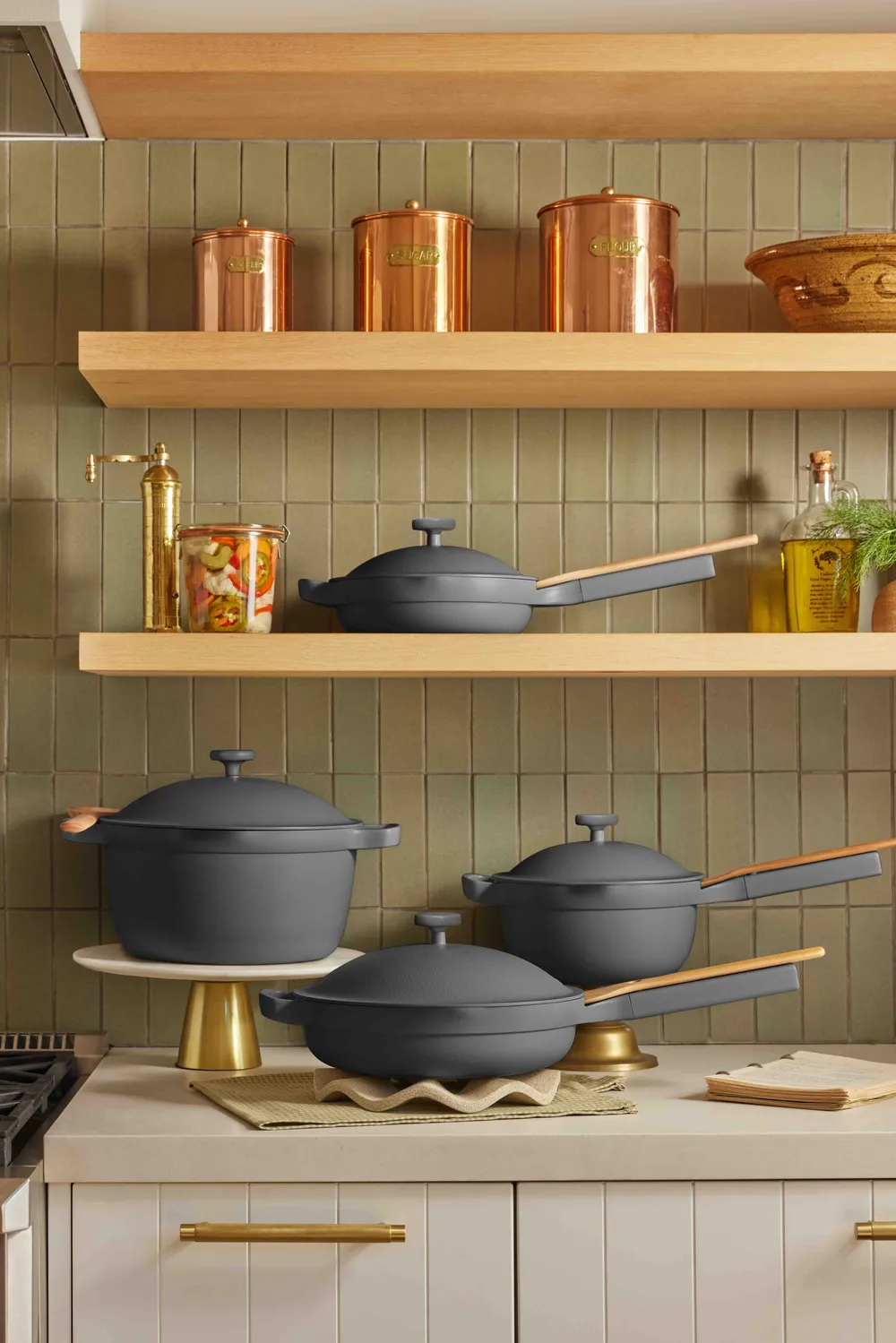 Our Place metalic cookwear knobs corporate sales by anthem branding